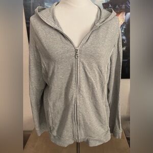 Style & Co Gray ZipUp Jacket Sz L